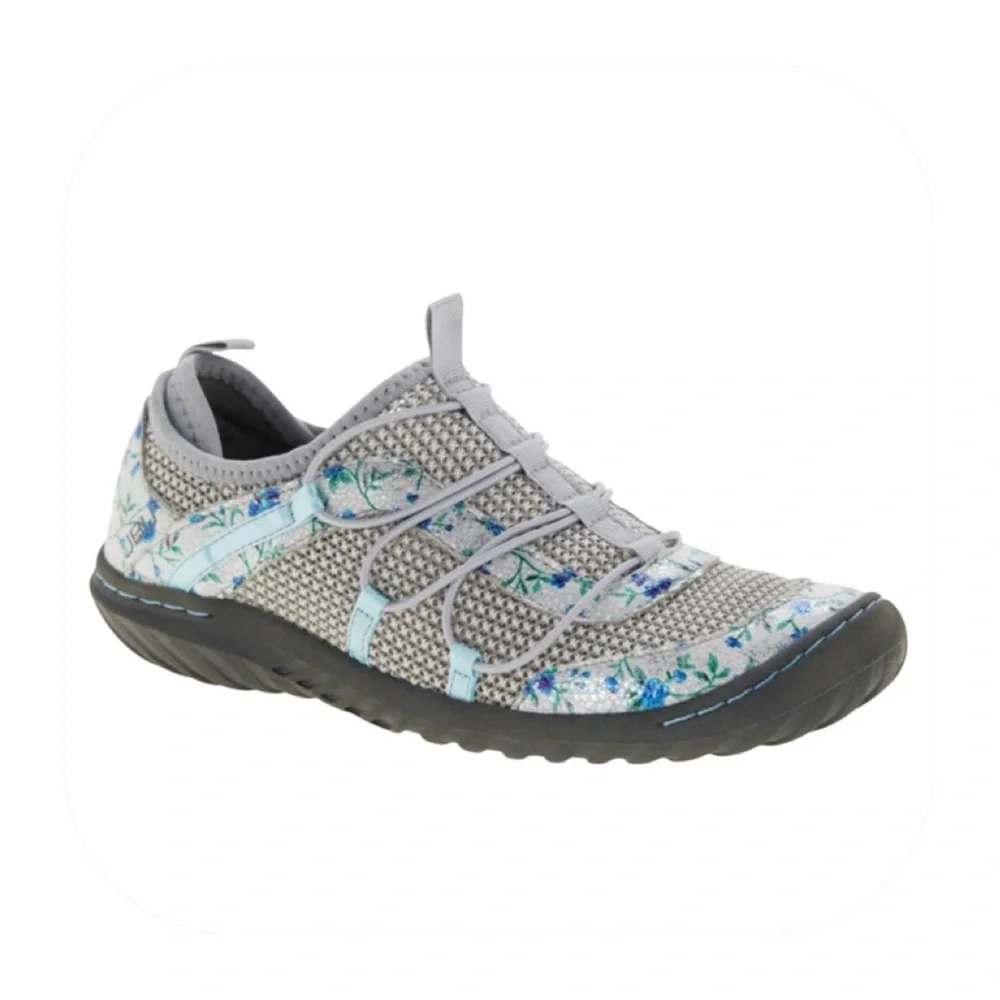 JBU by Jambu size 11 Brandi memory foam grey floral Casual Slip-On Shoe